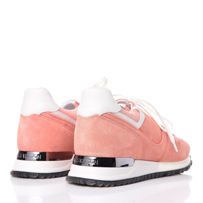 Louis Vuitton Nubuck Suede Run Away Sneakers 37.5 Pink 4 of 8