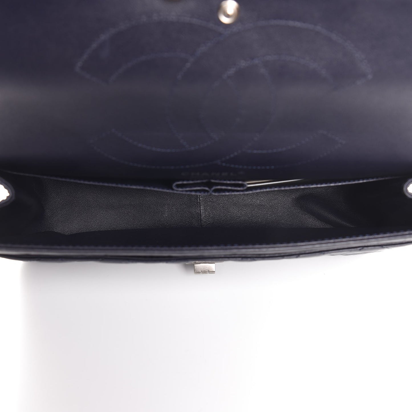 Aged Calfskin Quilted 2.55 Reissue 227 Flap Navy Blue
