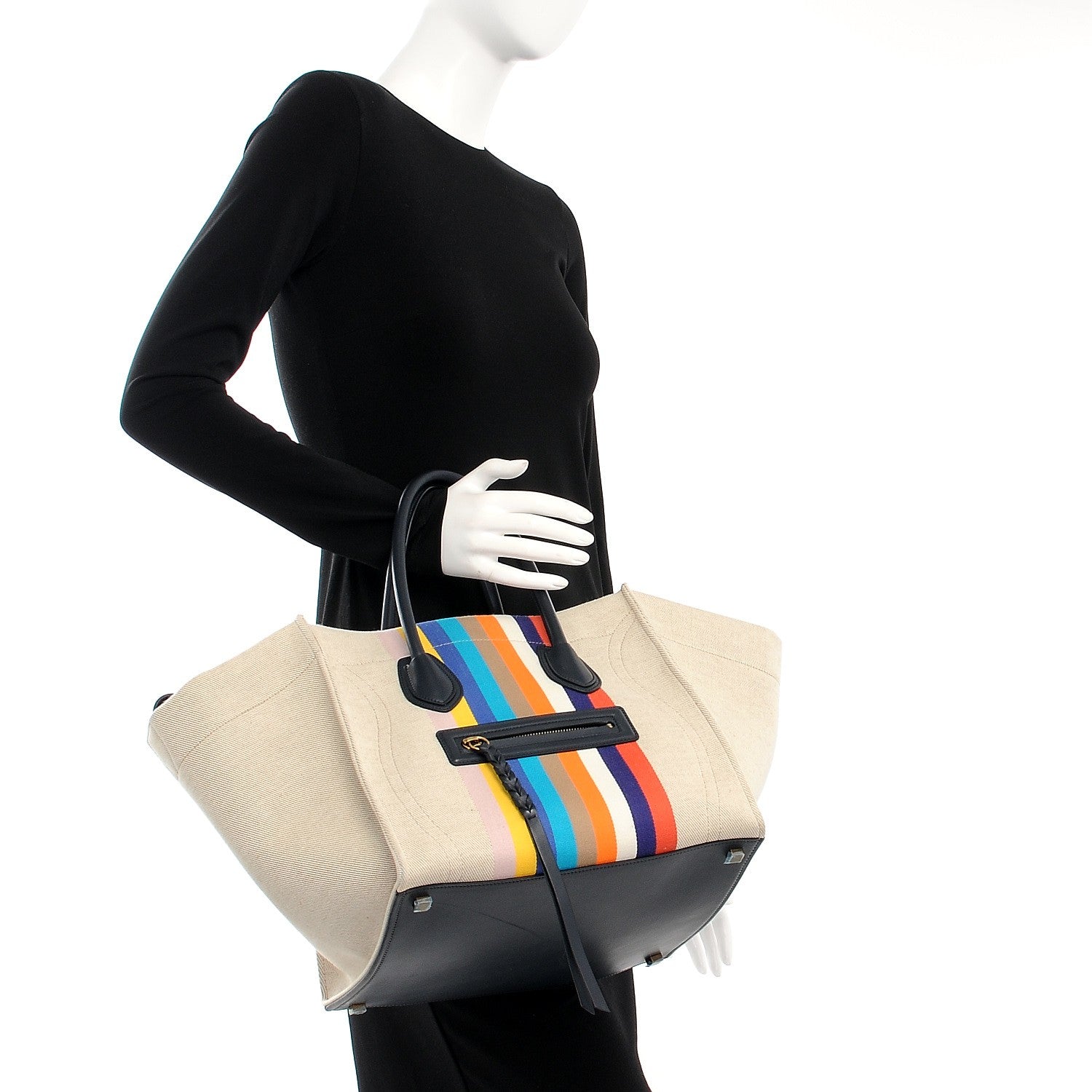 Celine Cotton Canvas Medium Phantom Luggage Multicolor 2 of 15