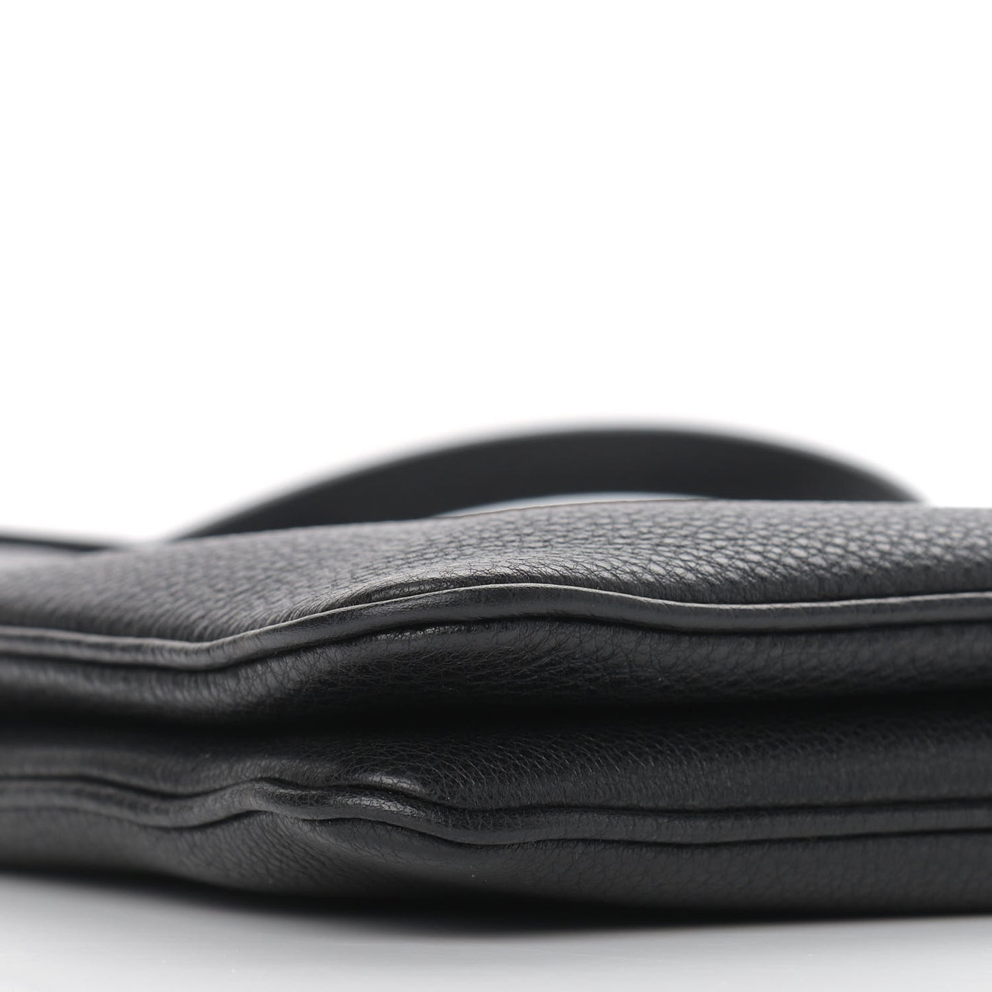 Vitello Phenix Double Zip Crossbody Bag Black