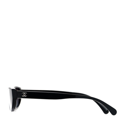 Chanel Acetate CC Cat Eye Sunglasses S415 Black 3 of 8