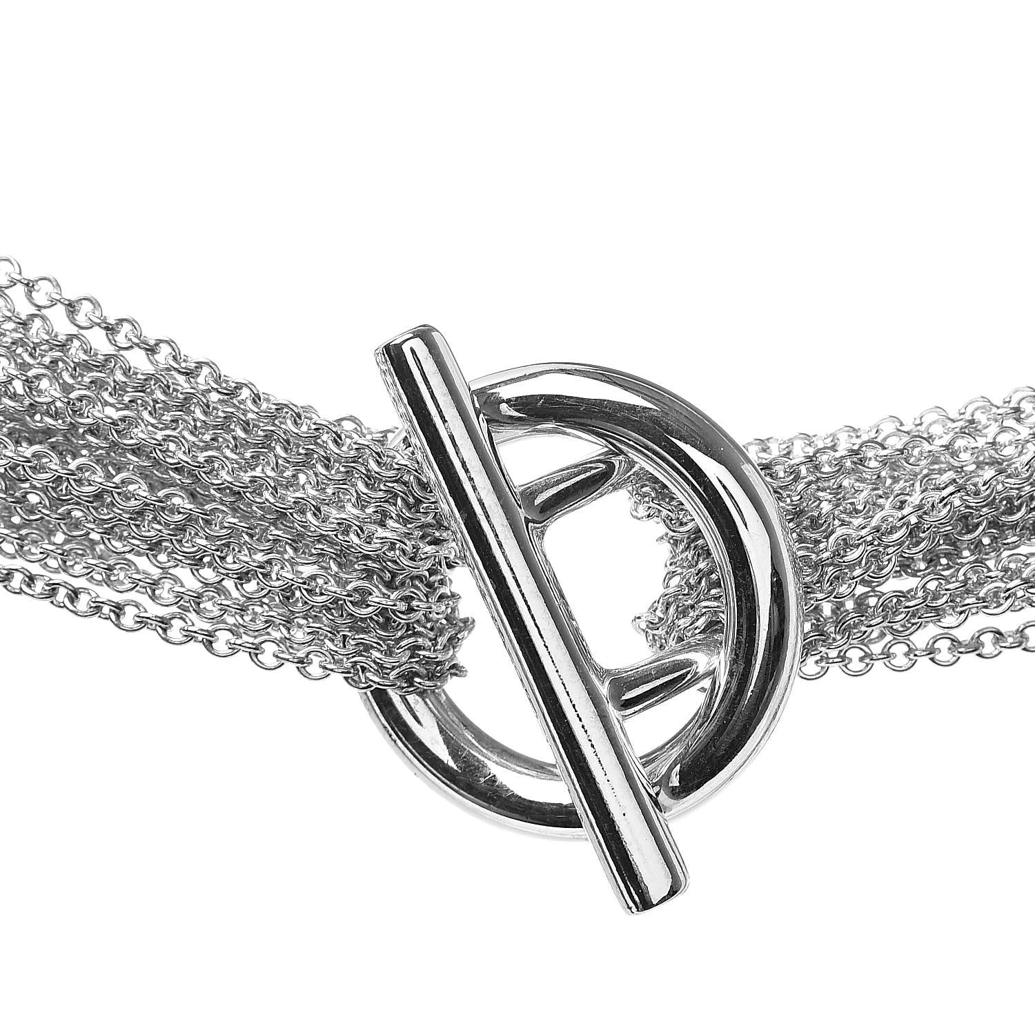 Tiffany Sterling Silver Heart Multi Chain Toggle Necklace 4 of 5