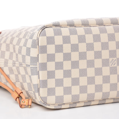 Louis Vuitton Damier Azur Neo Neverfull MM Rose Ballerine 10 of 11