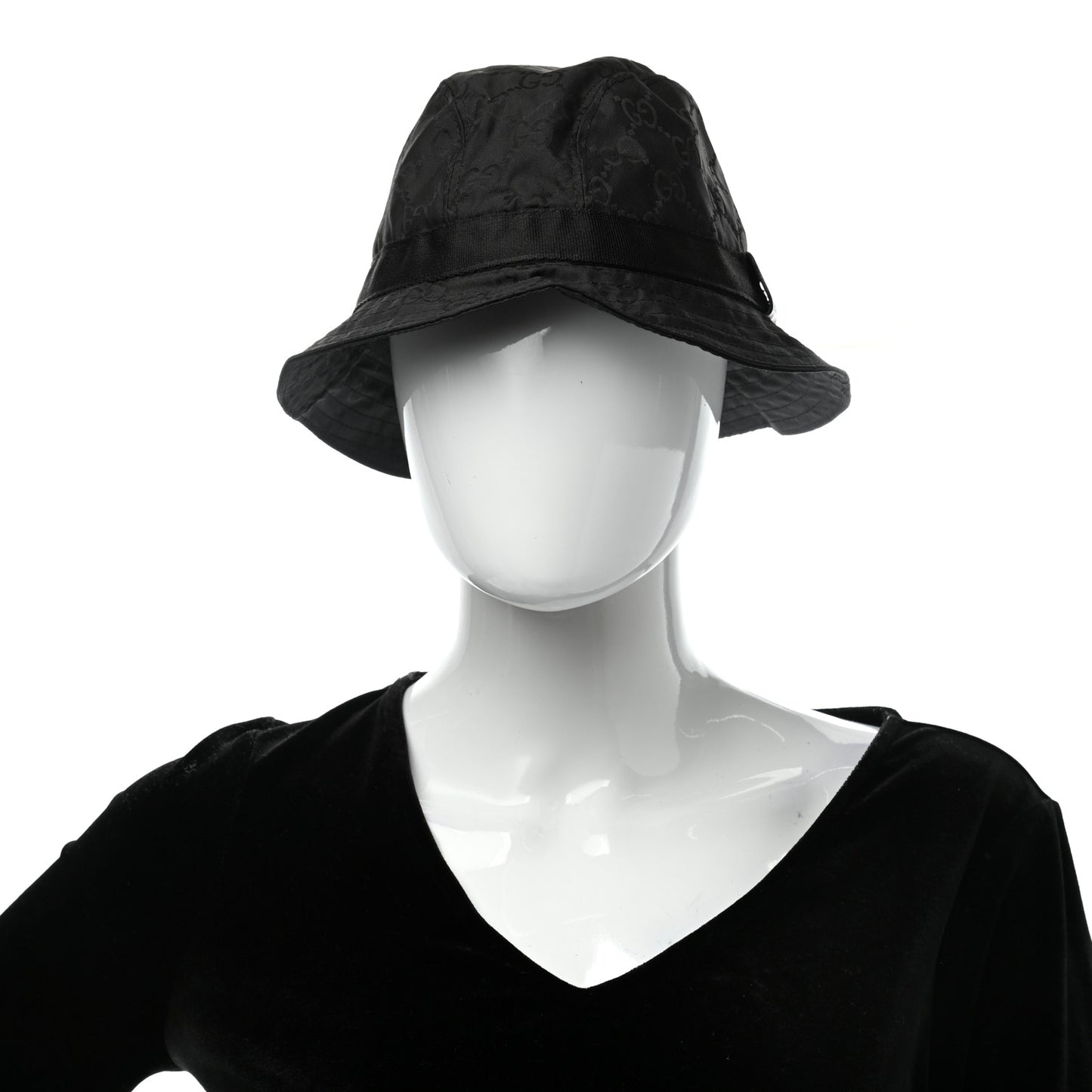Nylon Monogram Bucket Hat M Black