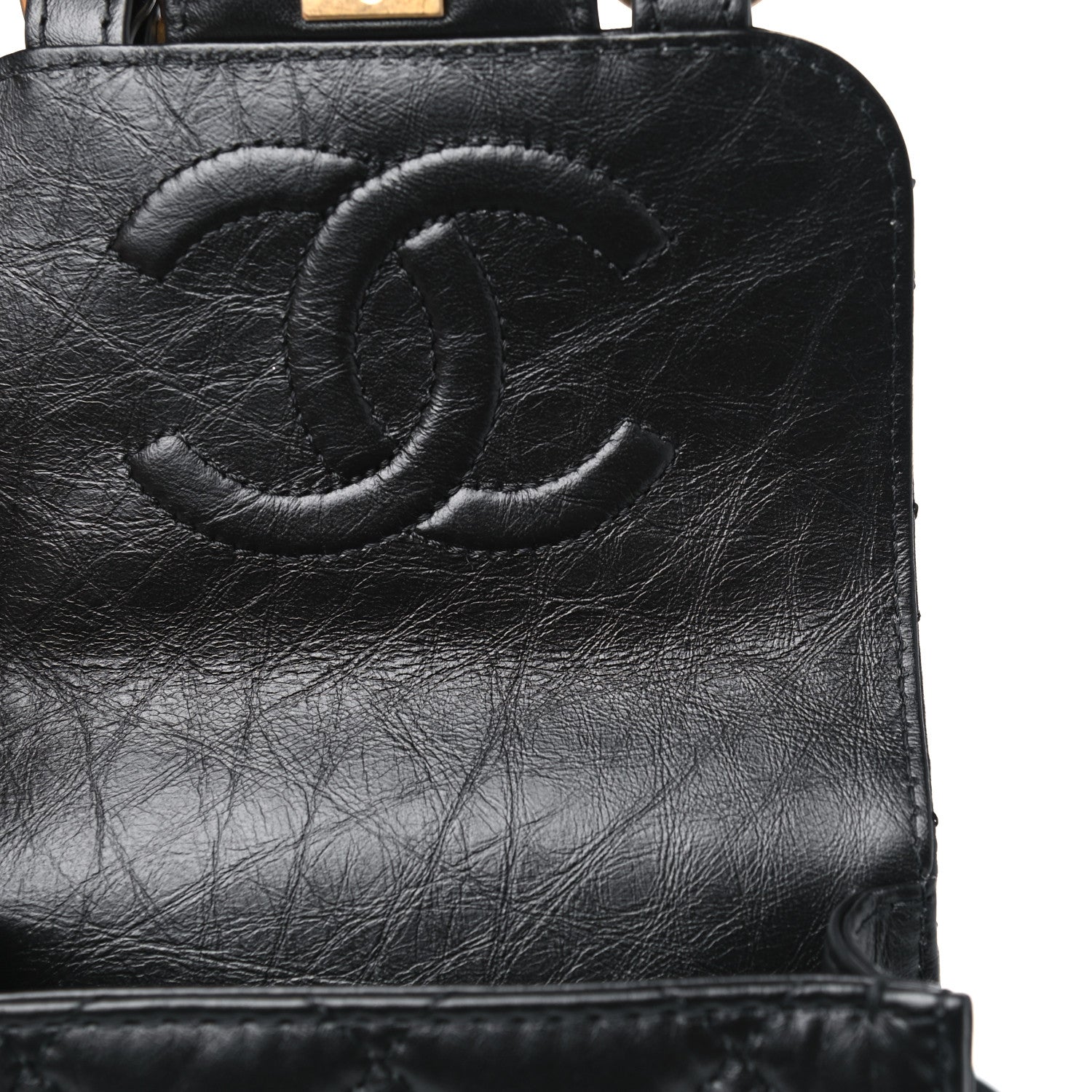 Chanel Aged Calfskin Quilted Mini City School Flap Black 5 of 5
