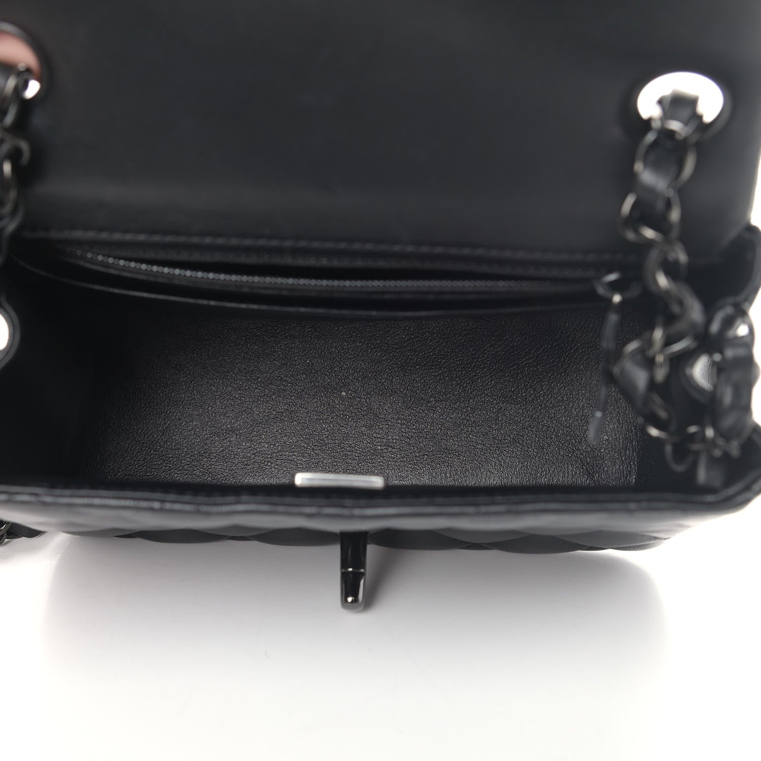 Chanel Lambskin Quilted Mini Square Flap So Black 4 of 7