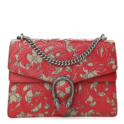 Gucci GG Supreme Monogram Arabesque Medium Dionysus Shoulder Bag Hibiscus Red 1 of 11