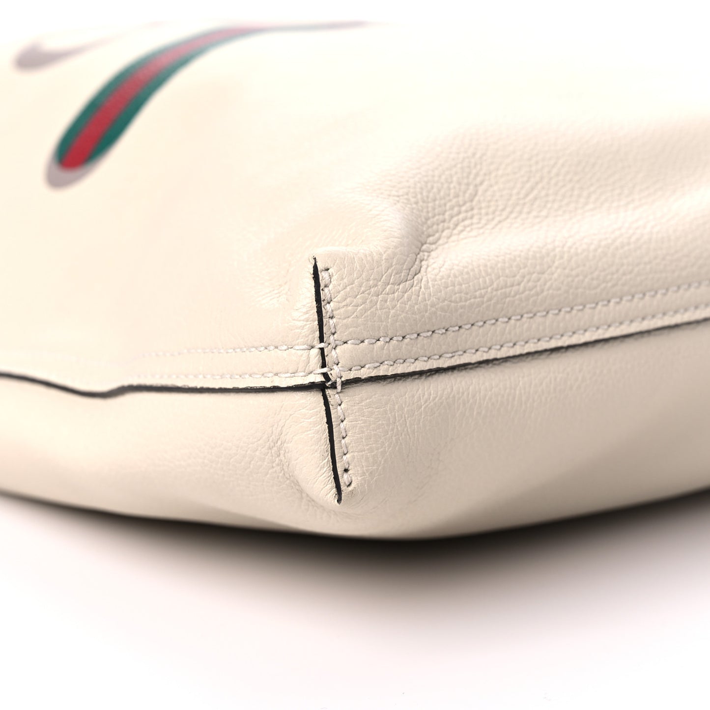 Calfskin Mens Logo Tote White
