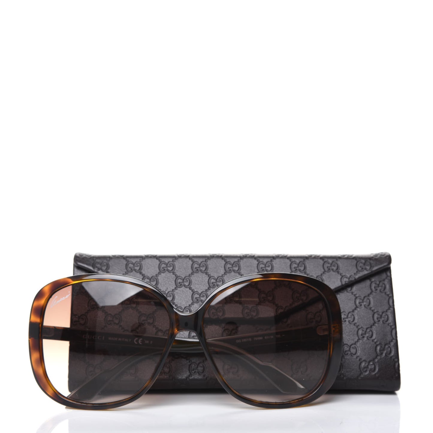 Oversized Web Sunglasses GG3157S Tortoise