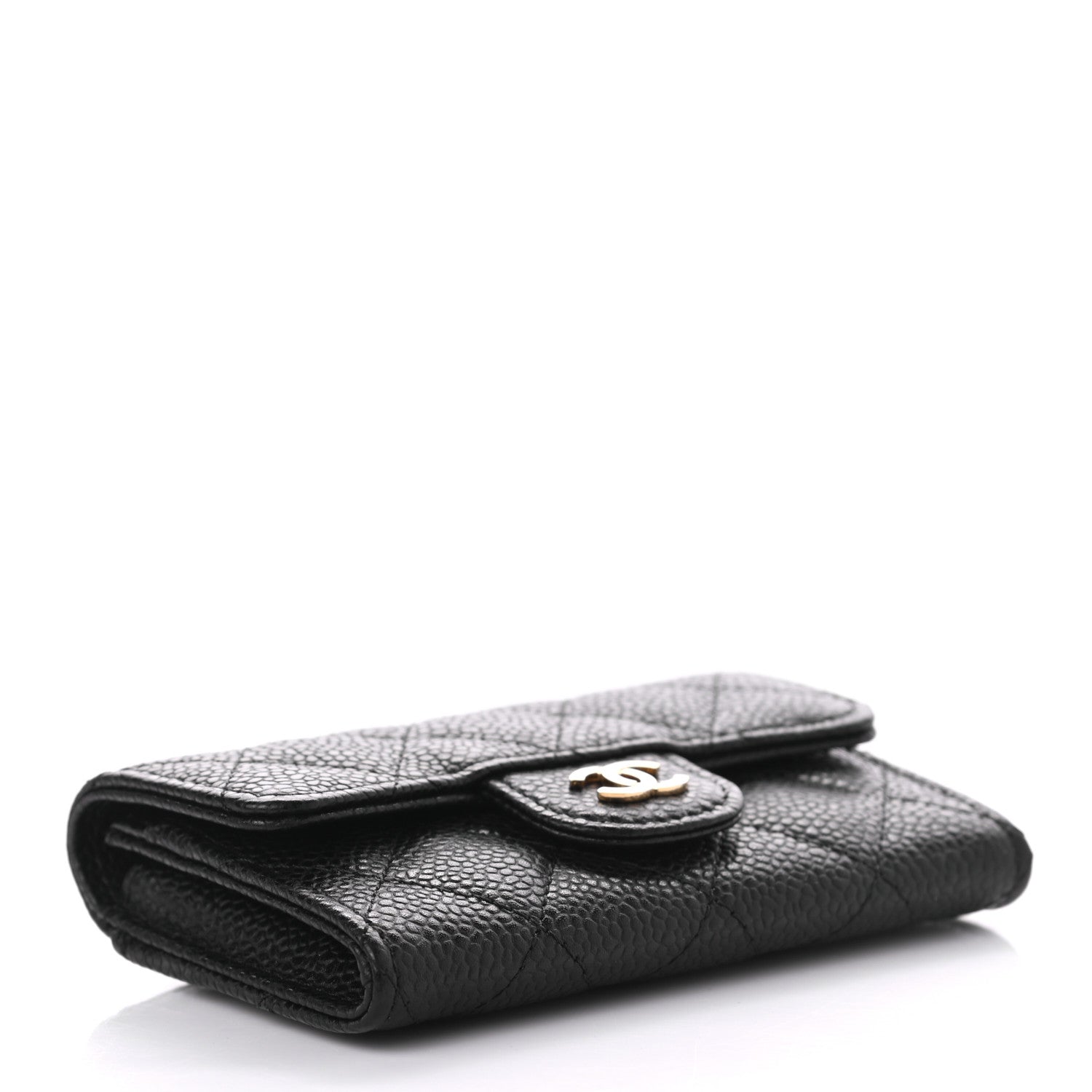 Chanel Caviar Quilted Flap Card Holder Wallet Black 4 of 8