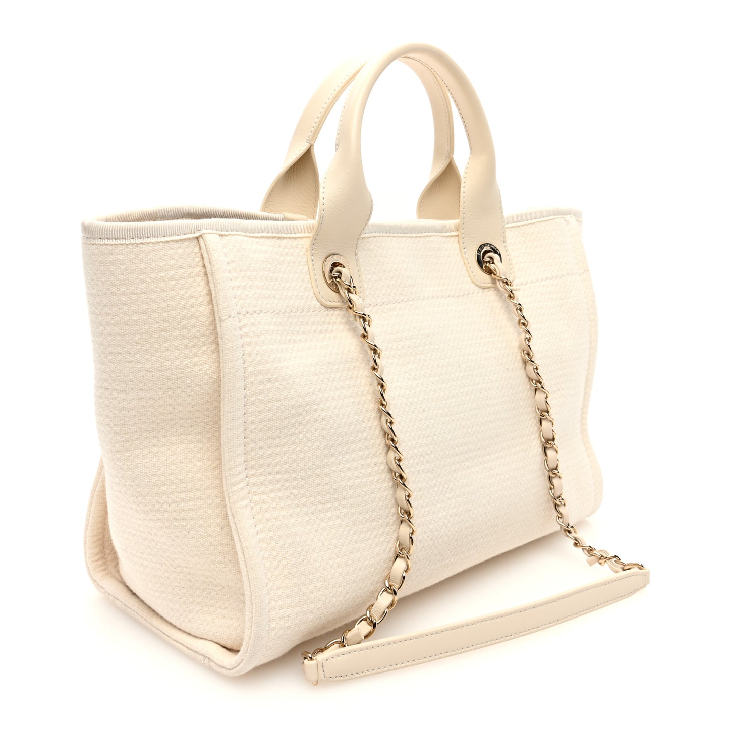 Mixed Fibers Small Deauville Tote White