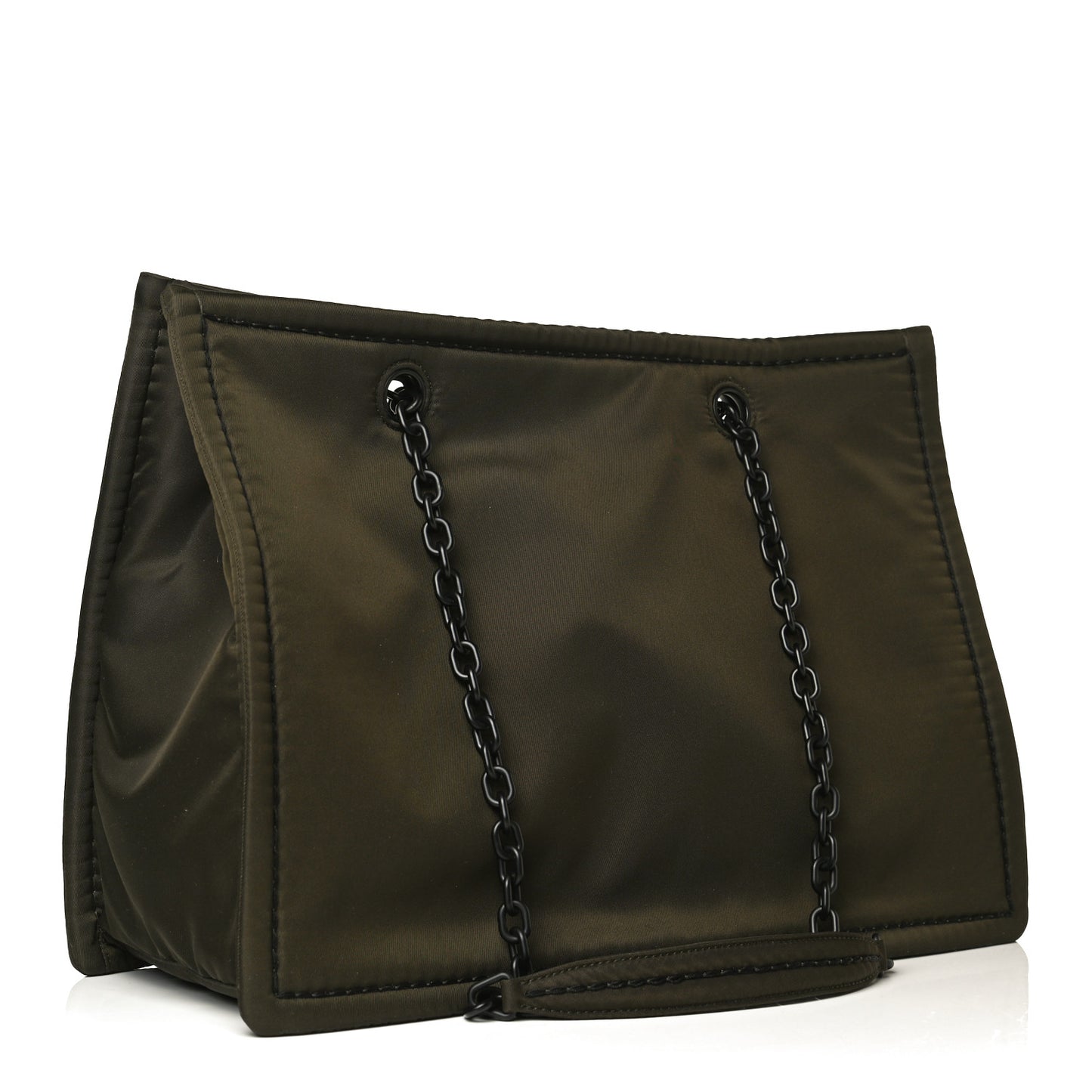 Tessuto Nylon Chain Tote Mimetico