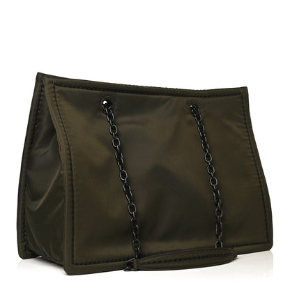 Prada Tessuto Nylon Chain Tote Mimetico 3 of 11