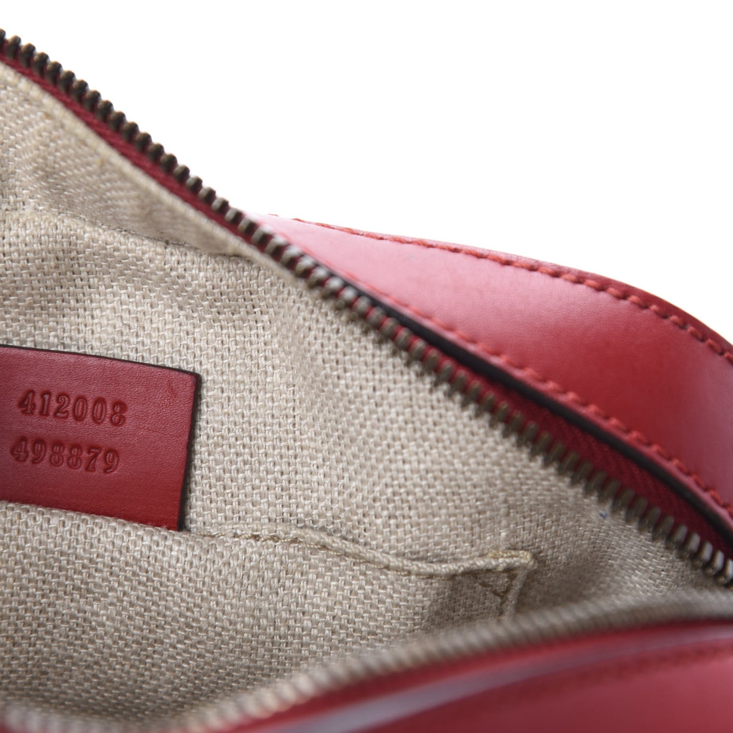 Calfskin Web Small Webby Bee Shoulder Bag Red