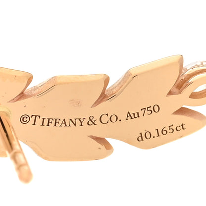 Tiffany 18K Rose Gold Diamond Victoria Vine Climber Earrings 8 of 10