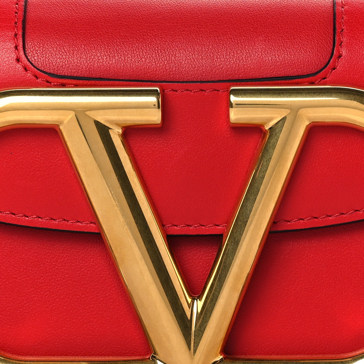 Valentino Garavani Calfskin Small Supervee Crossbody Bag Rouge Pur 7 of 9