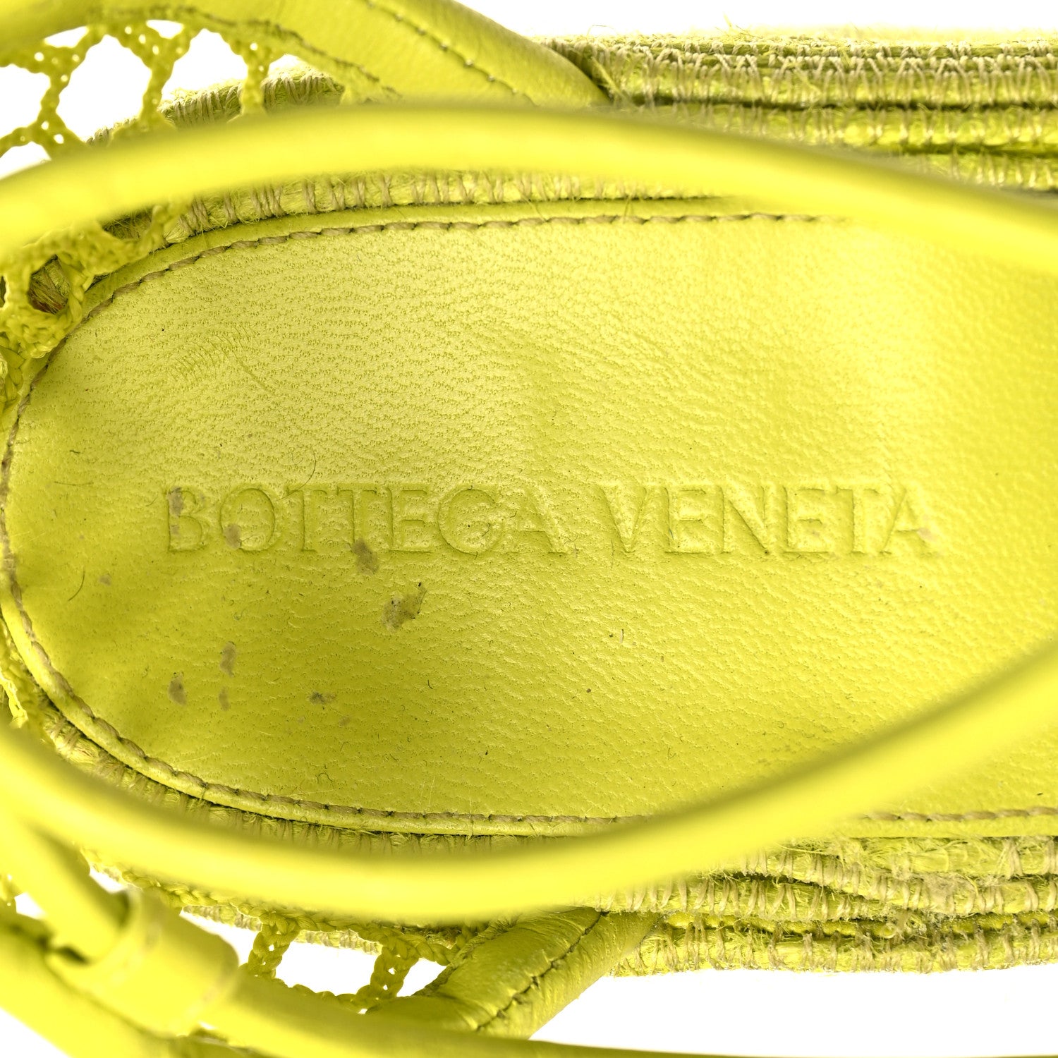 Bottega Veneta Mesh Lambskin Sporty Web Stretch Ankle Tie Espadrilles 39 Kiwi 8 of 8