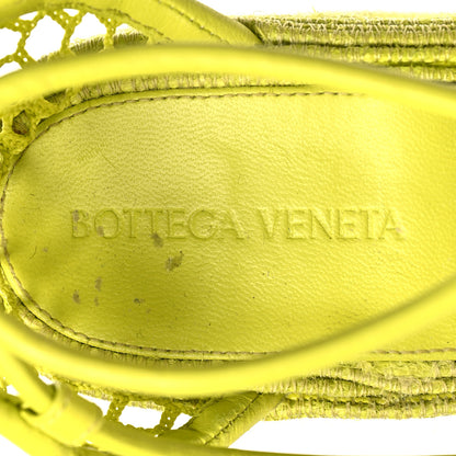 Bottega Veneta Mesh Lambskin Sporty Web Stretch Ankle Tie Espadrilles 39 Kiwi 8 of 8