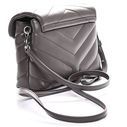Saint Laurent Calfskin Y Quilted Monogram Toy Loulou Crossbody Bag Earth 3 of 5