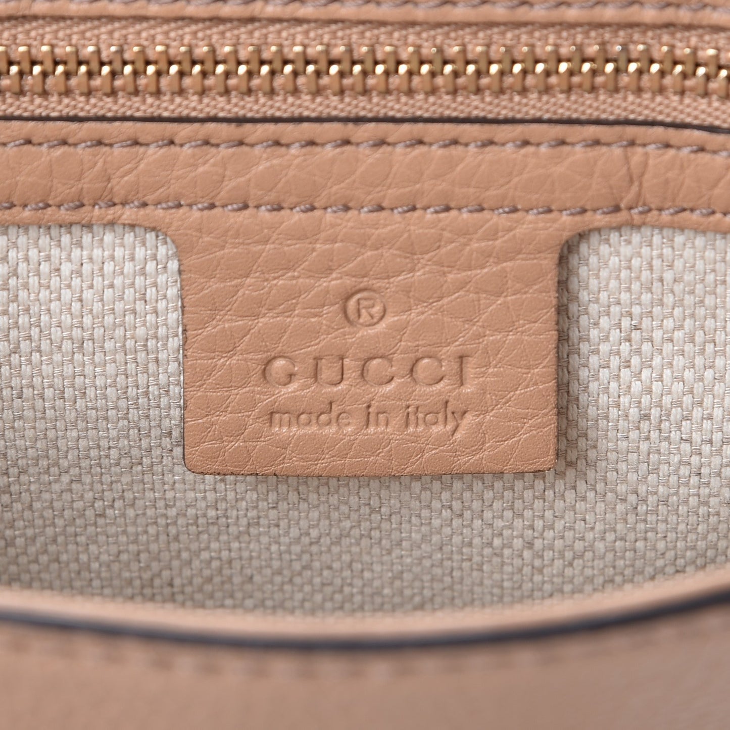 Pebbled Calfskin Medium Soho Flap Crossbody Camelia