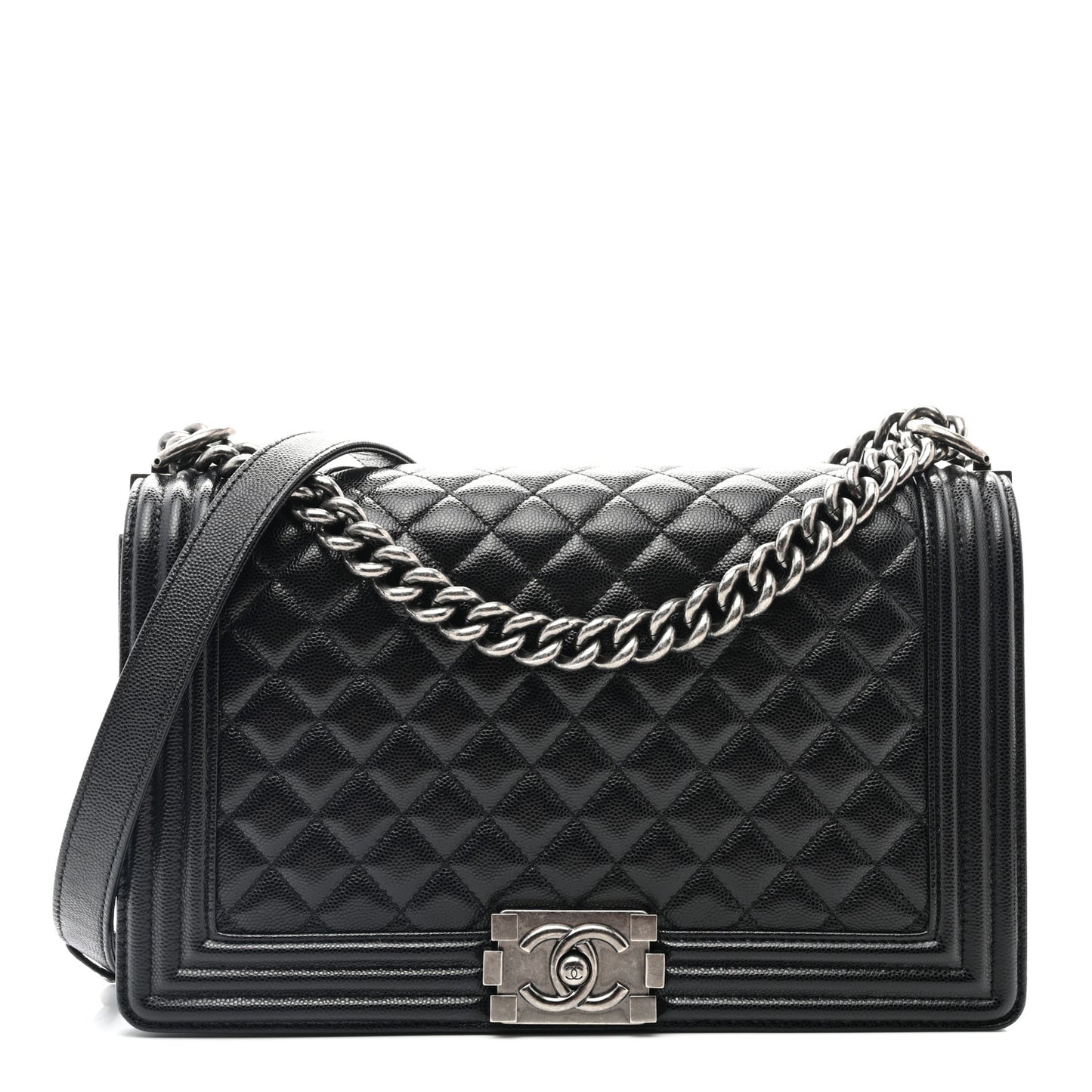Caviar Quilted New Medium Boy Flap Black