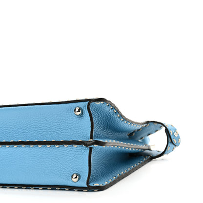 Fendi Vitello Granato Camoscio Selleria Macro Stitchings Medium Peekaboo I SEE U Satchel Turquoise 9 of 9