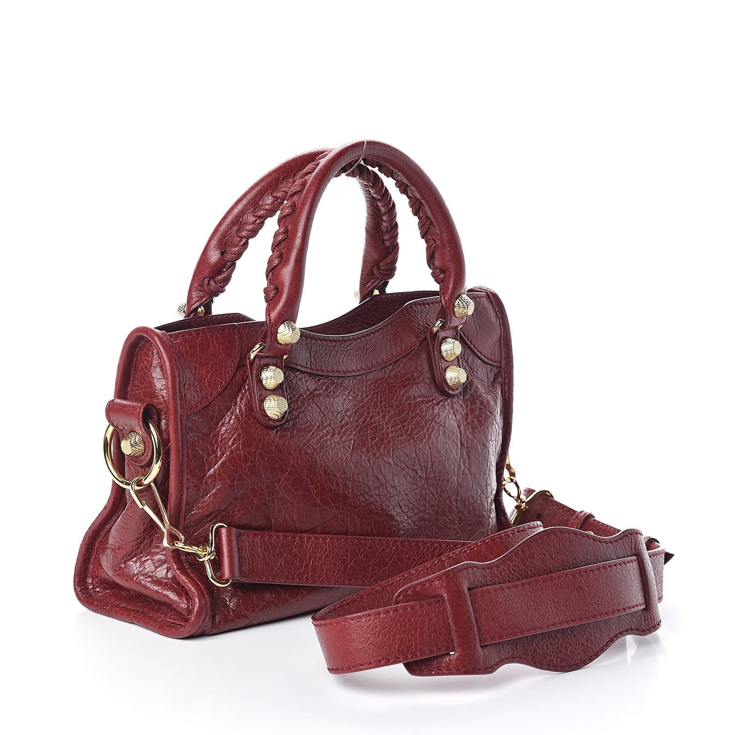 Agneau Giant 12 Gold Hardware Mini City Rouge Cerise