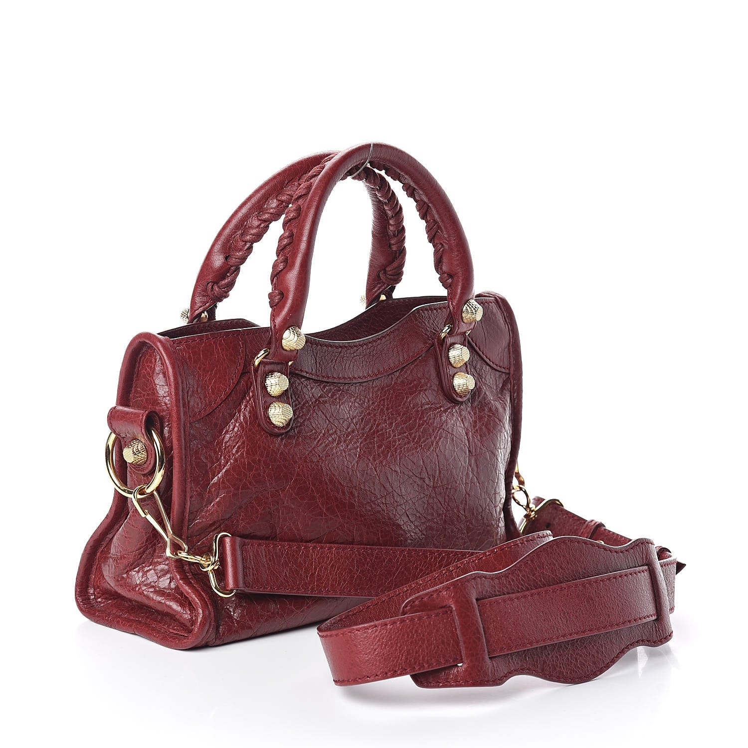 Balenciaga Agneau Giant 12 Gold Hardware Mini City Rouge Cerise 3 of 8