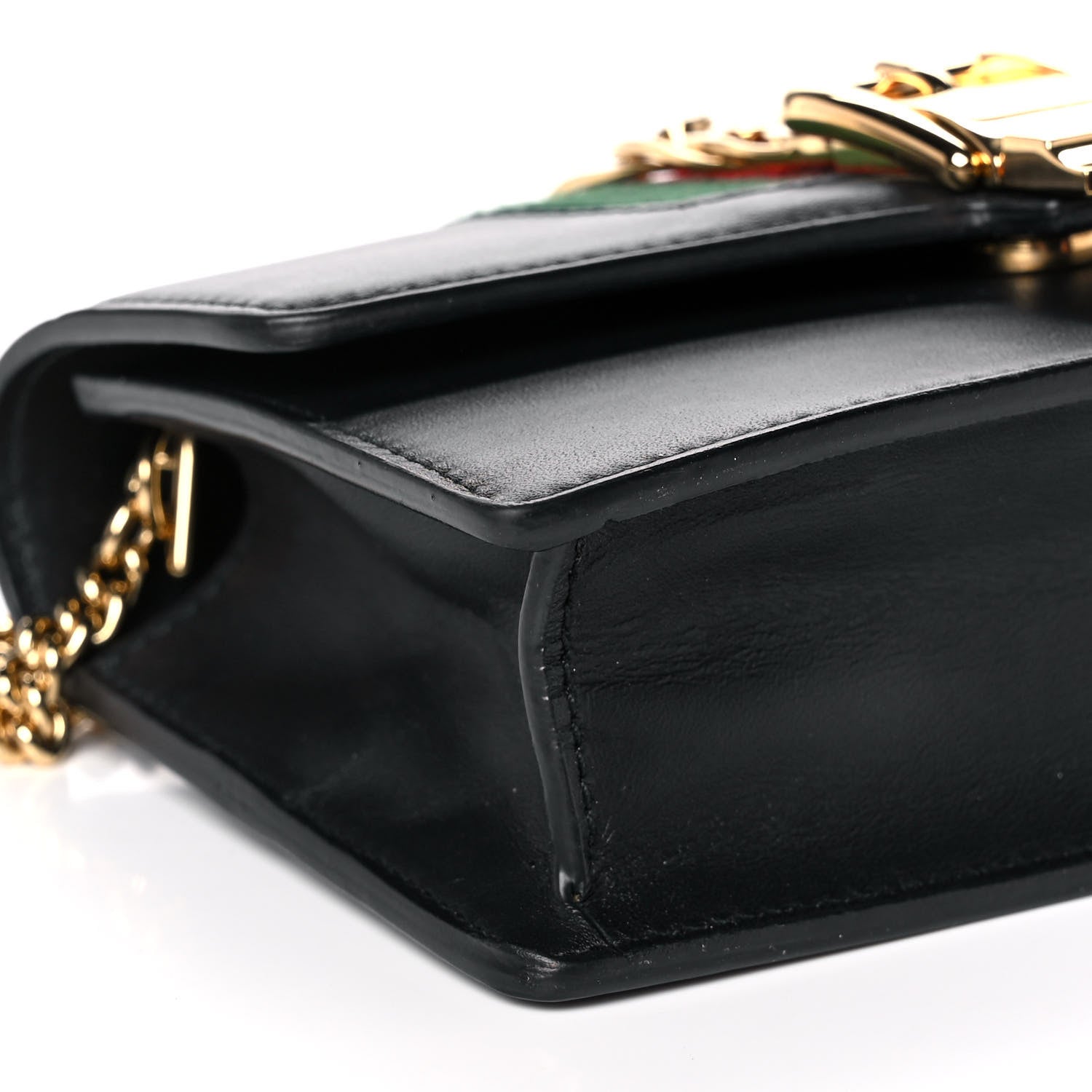 Gucci Calfskin Super Mini Sylvie Chain Shoulder Bag Blue 9 of 11