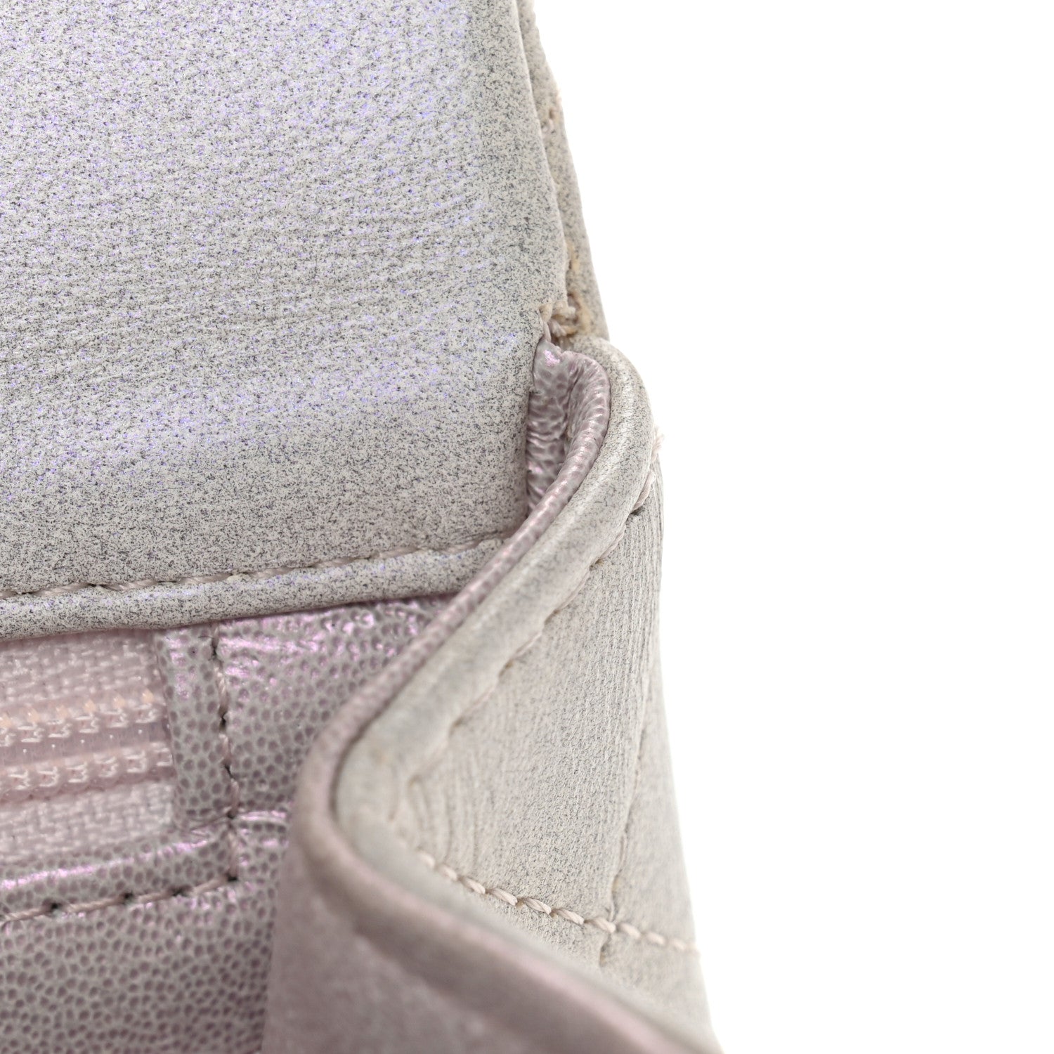 Chanel Iridescent Lambskin Quilted Mini Top Handle Rectangular Flap White 12 of 15