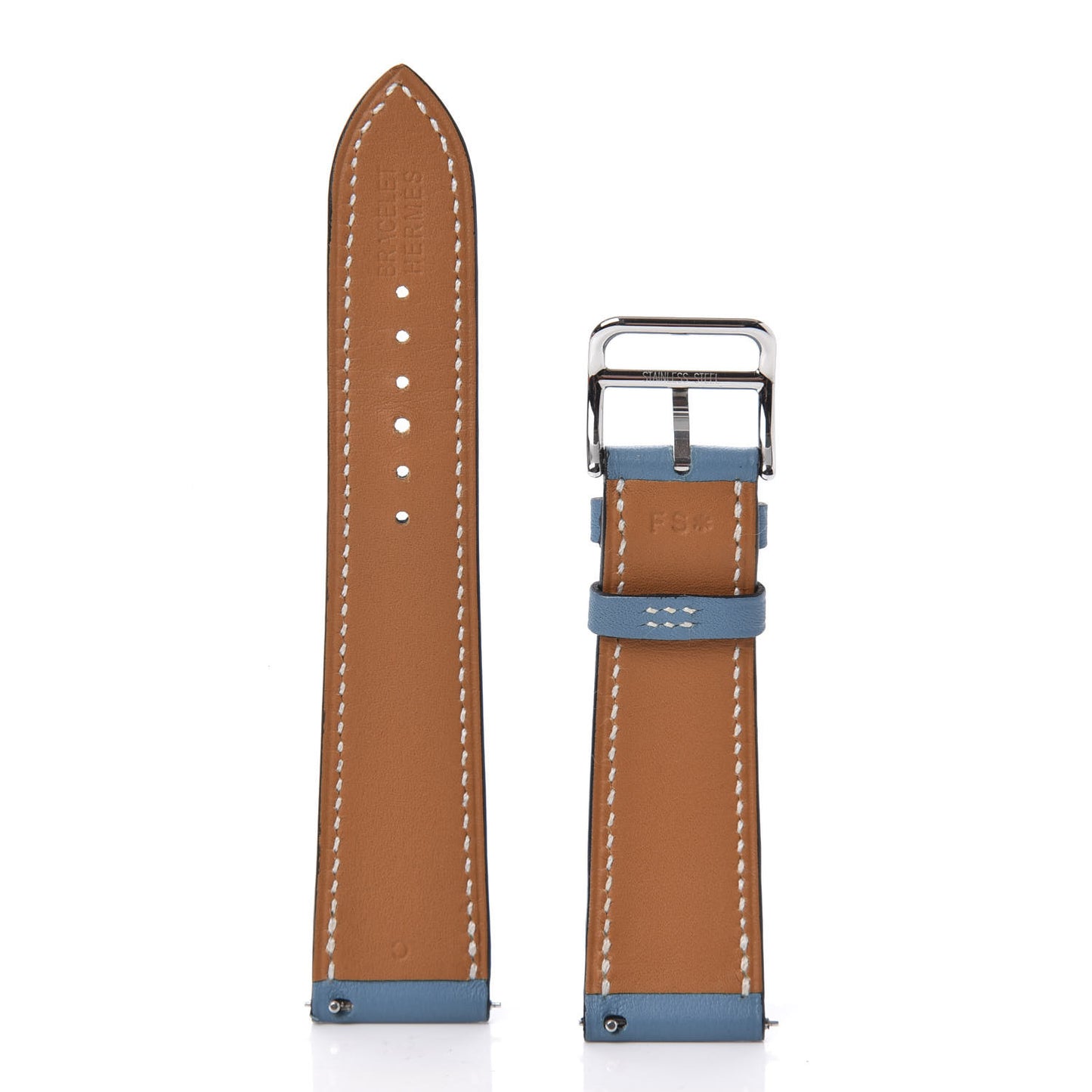 Swift Heure H Hour Watch Strap Blue Jean