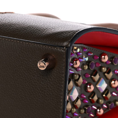 Christian Louboutin Calfskin Embroidered Beaded Small Paloma Multicolor Brown 11 of 20