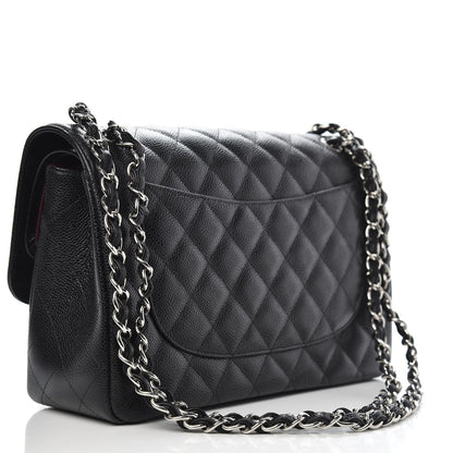 Chanel Caviar Quilted Jumbo Double Flap Black 4 of 12