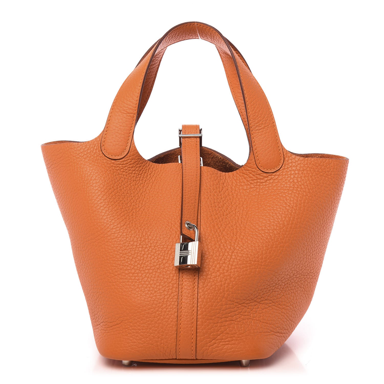 Hermes Taurillon Clemence Picotin Lock 18 PM Orange 1 of 11