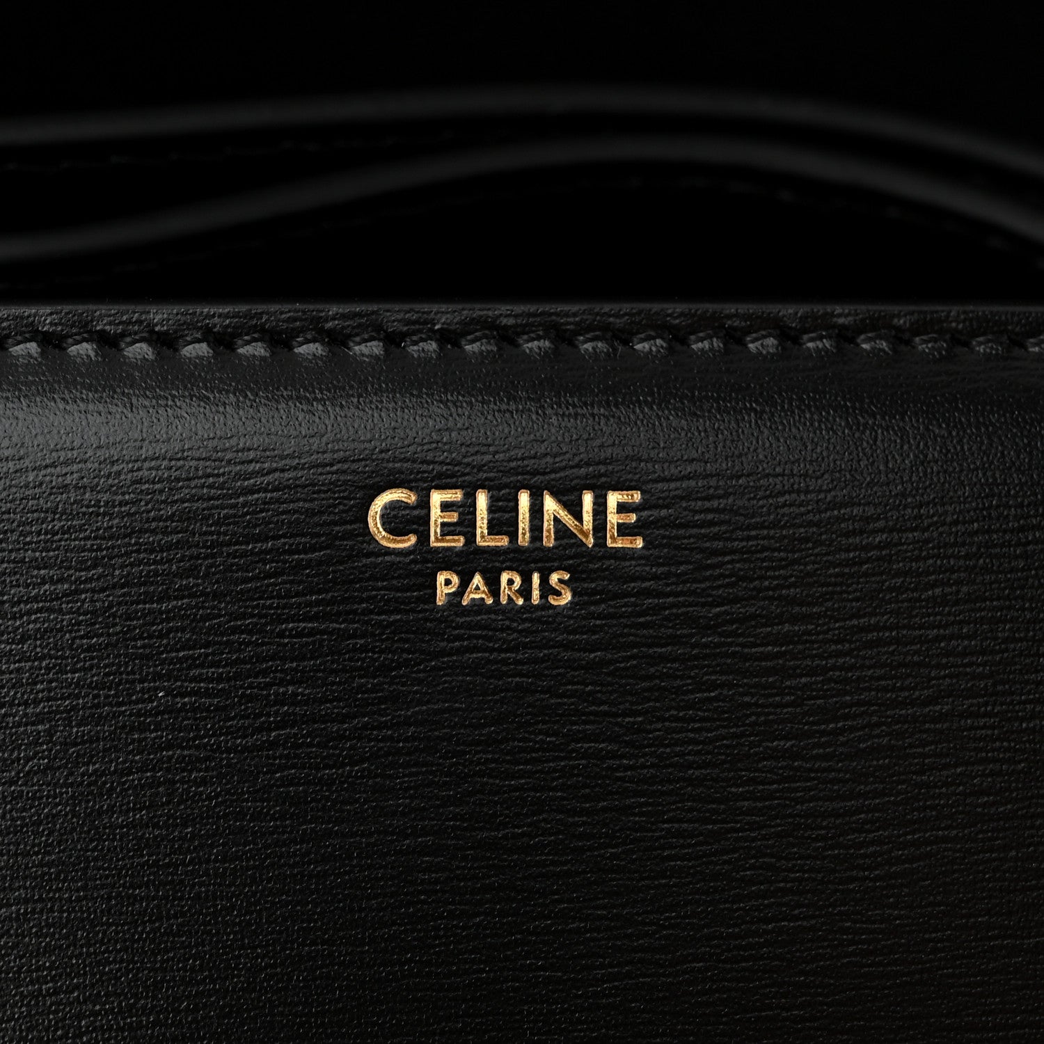Celine Shiny Calfskin Teen Triomphe Black 6 of 10