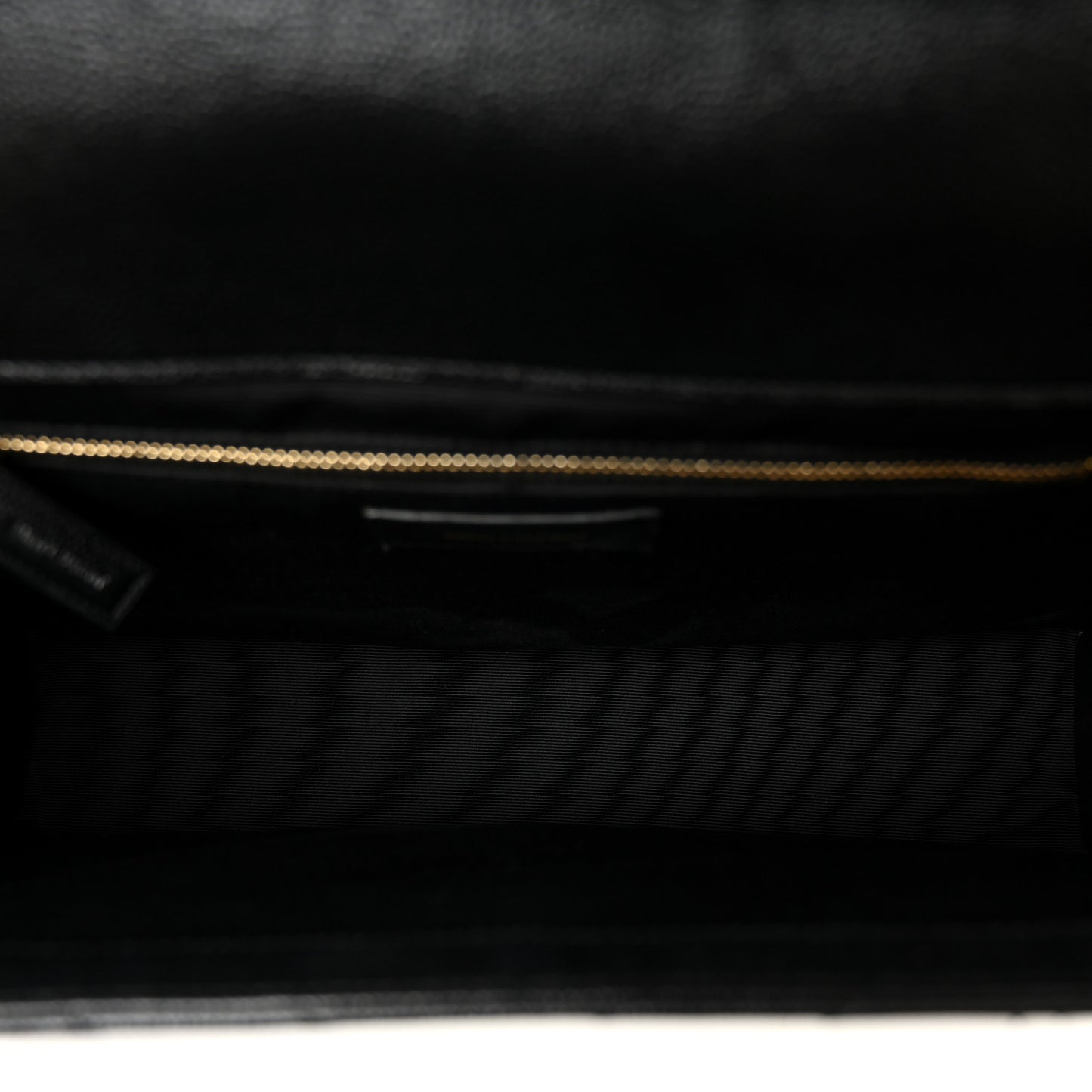 Grain De Poudre Matelasse Chevron Large Monogram Satchel Black