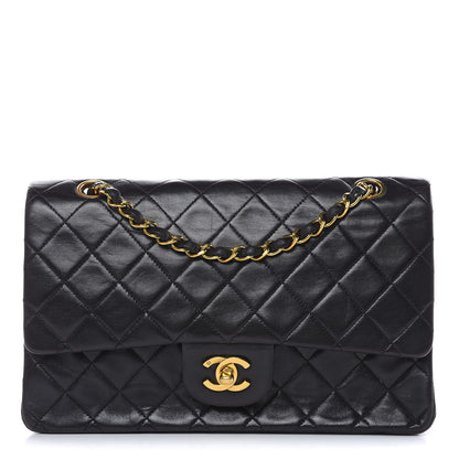 Chanel Lambskin Quilted Medium Double Flap Black 1 of 15
