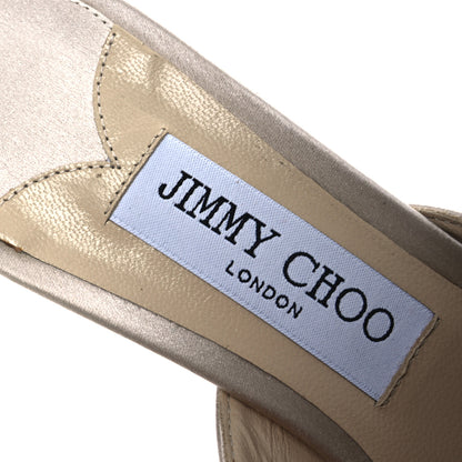 Jimmy Choo Satin Crystal Embellished Rav 100 Mules 39.5 Ballet Pink 20 of 22