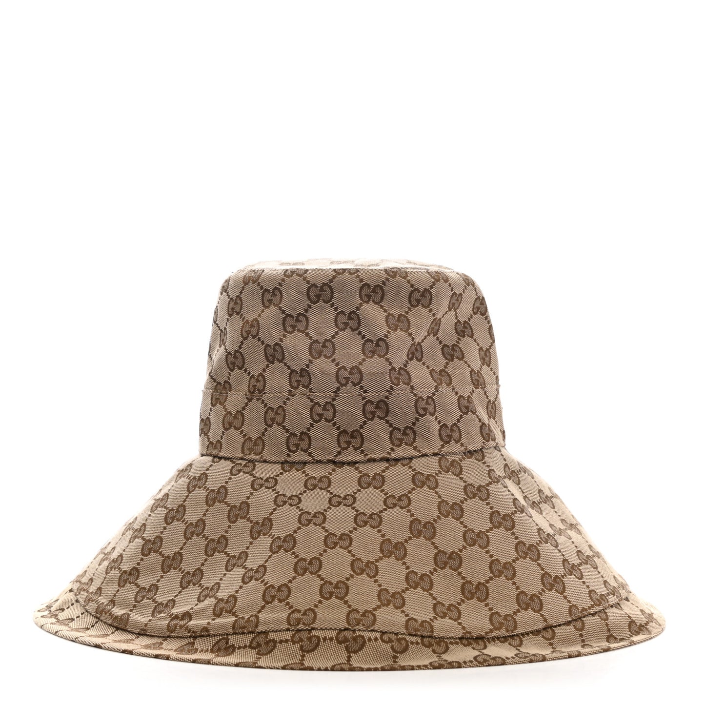 Monogram Wide Brim Hat M 57 Beige