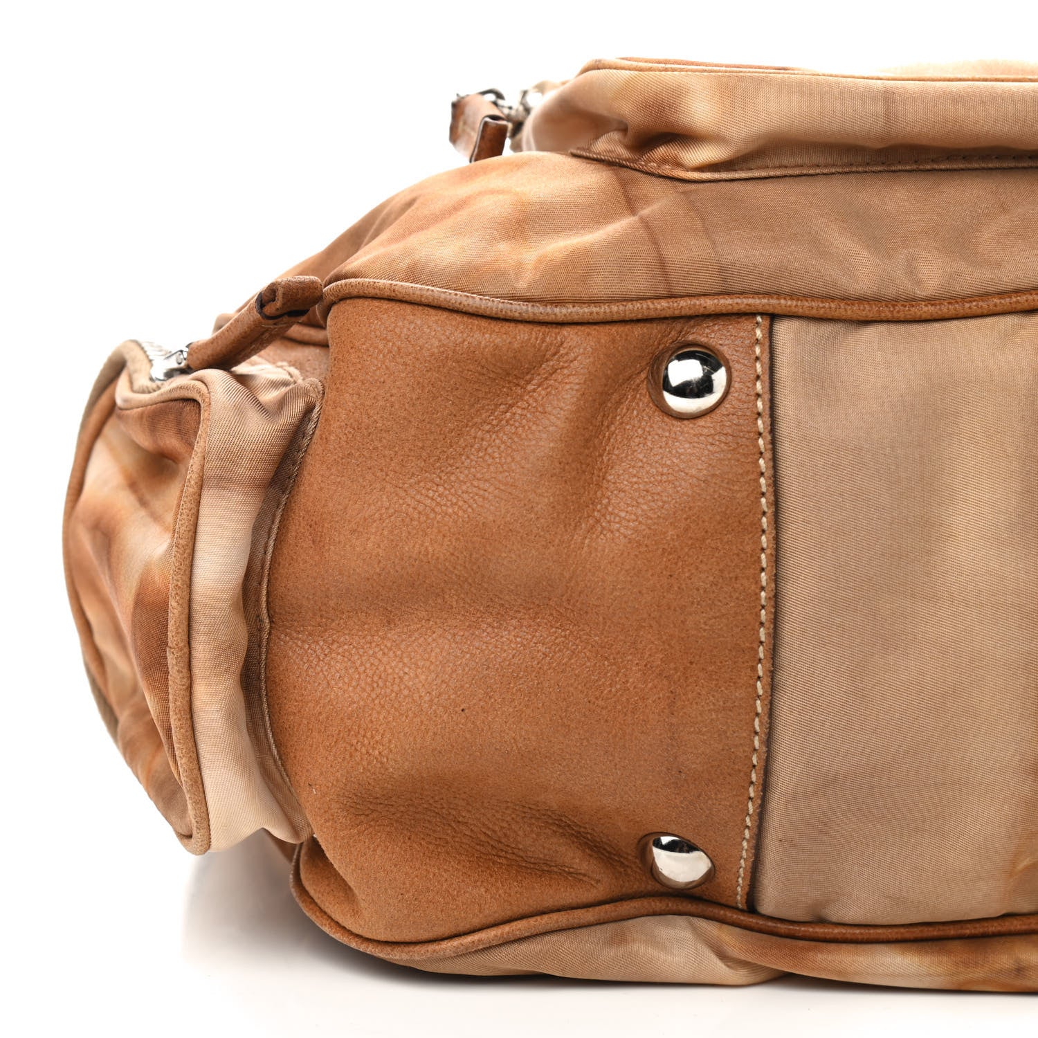 Prada Tessuto Nylon Legno Ombre Shoulder Bag Brown 5 of 11
