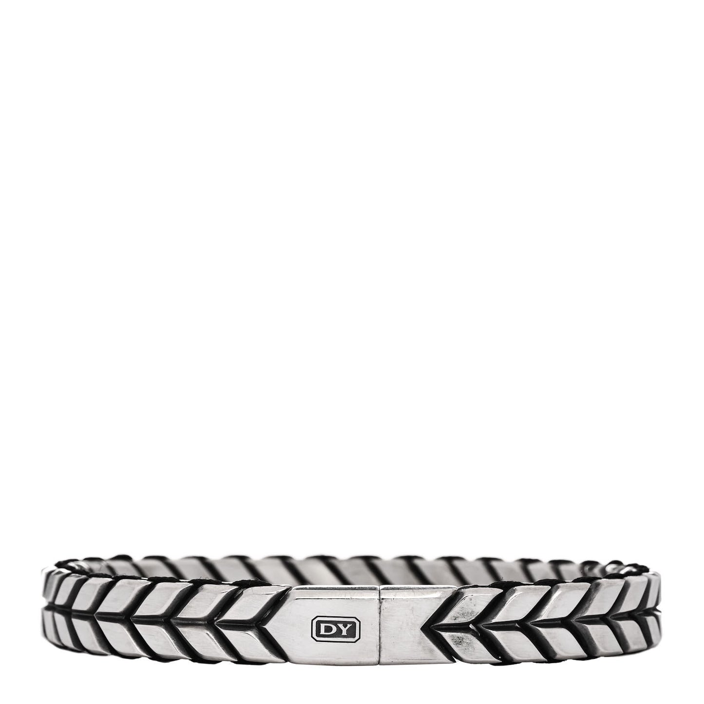 Sterling Silver 9mm Chevron Woven Bracelet