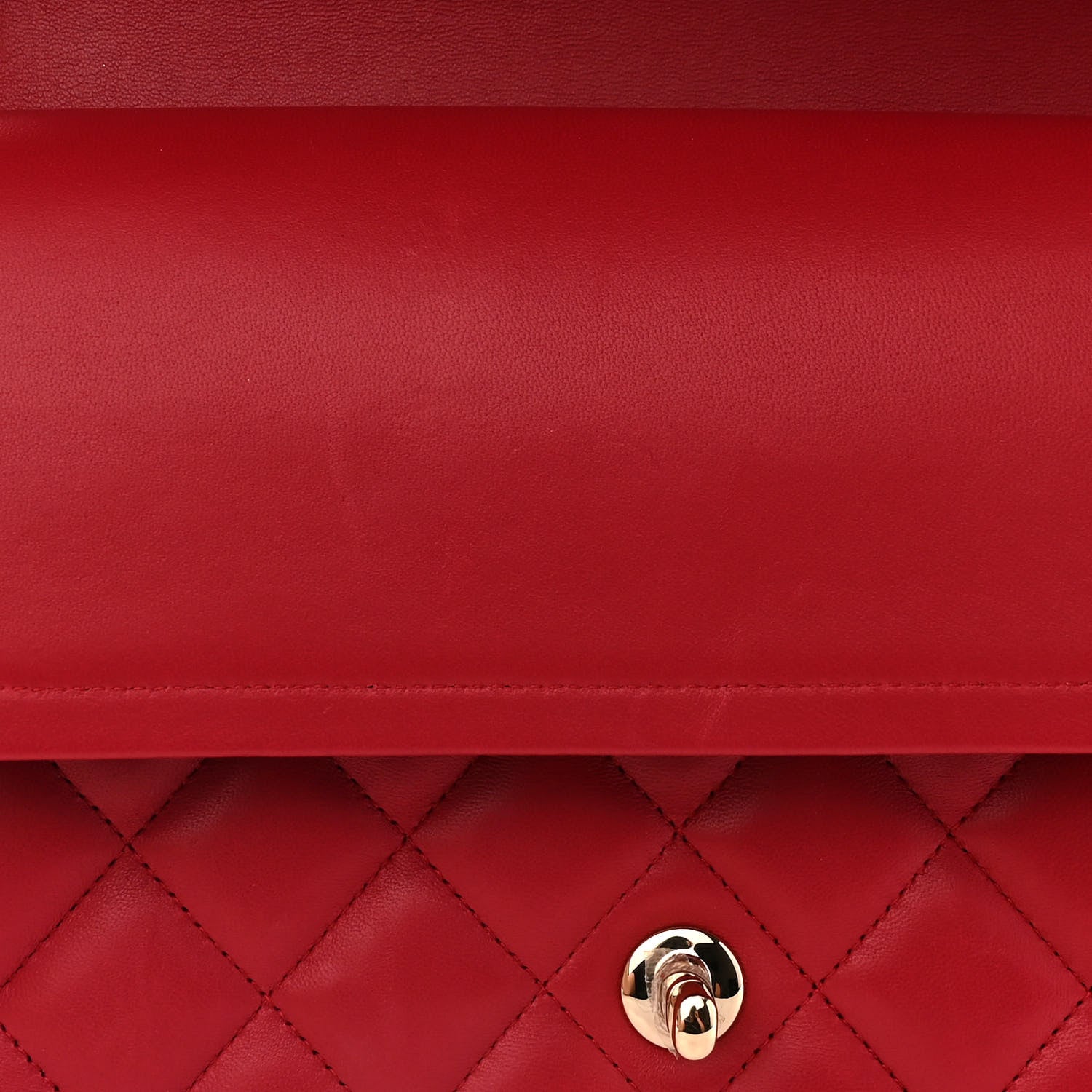 Chanel Lambskin Quilted Jumbo Double Flap Red 11 of 12
