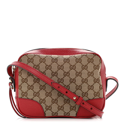 Gucci Monogram Mini Bree Messenger Bag Red 1 of 12
