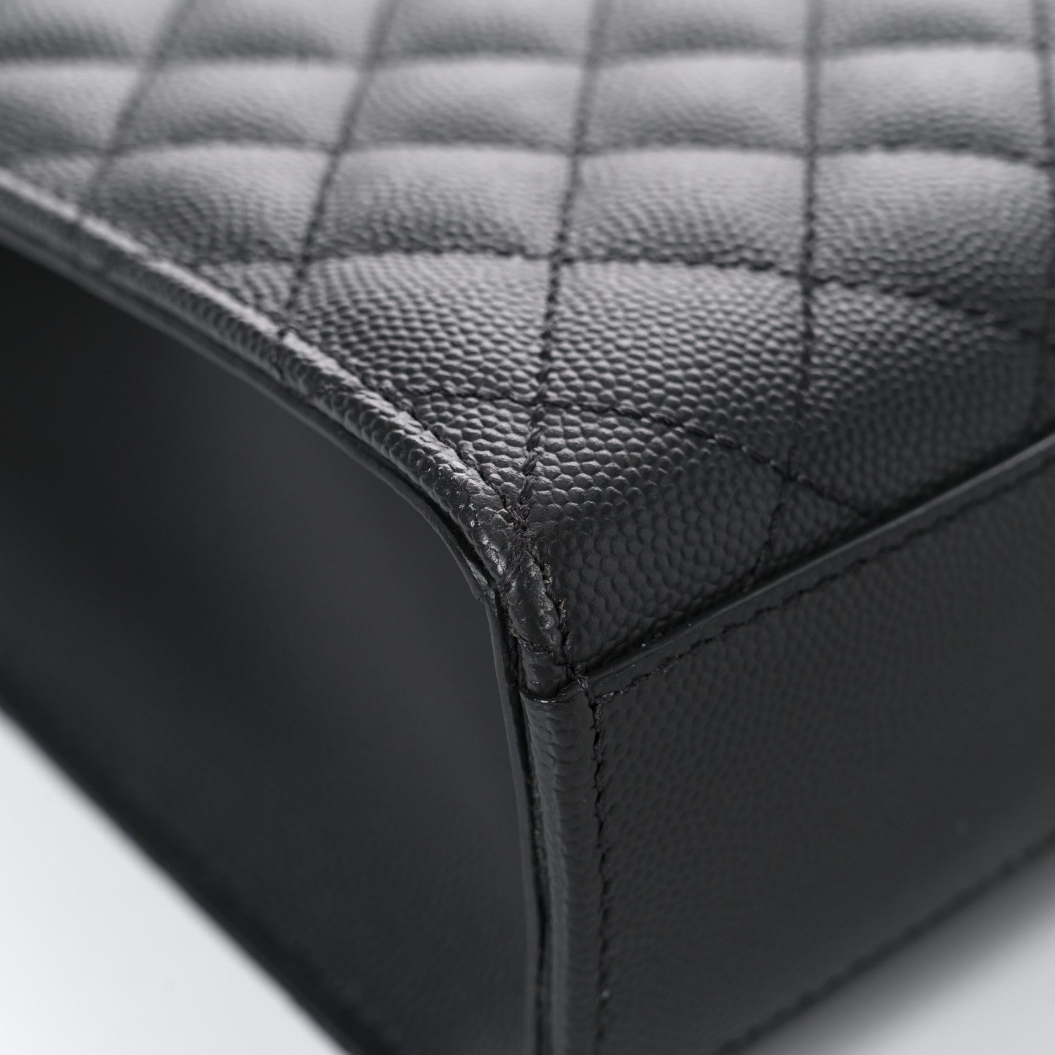 Saint Laurent Grain De Poudre Textured Mixed Matelasse Large Triquilt Monogram Satchel Asphalt 8 of 12