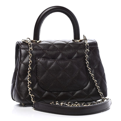 Chanel Caviar Quilted Extra Mini Coco Handle Flap Dark Brown 2 of 8