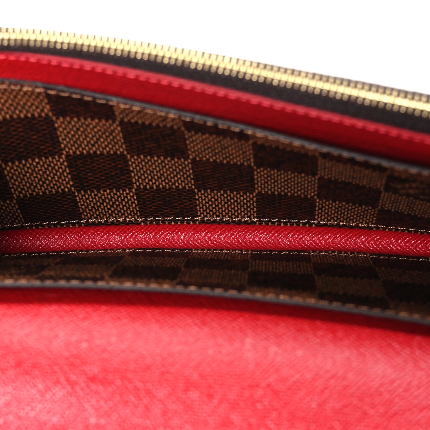 Damier Ebene Emilie Wallet Red