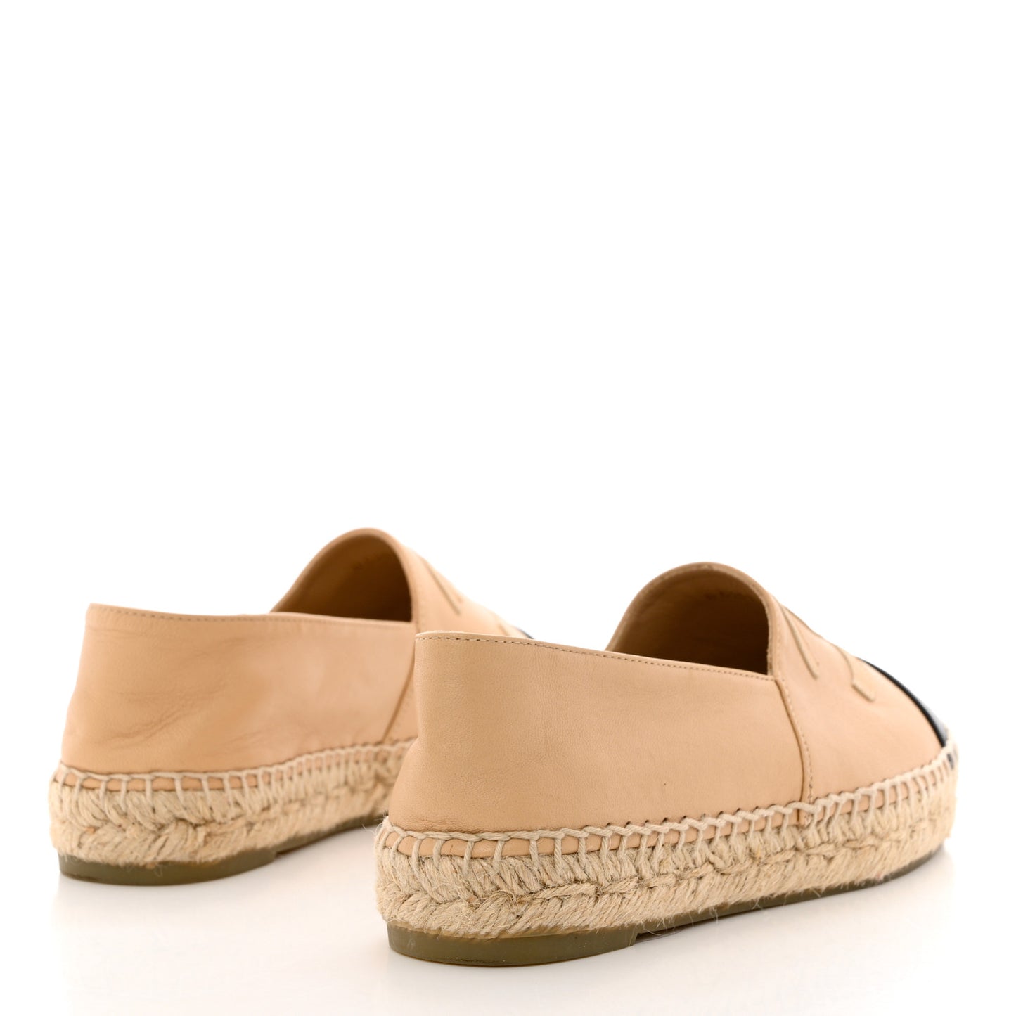 Lambskin CC Espadrilles 35 Beige Black