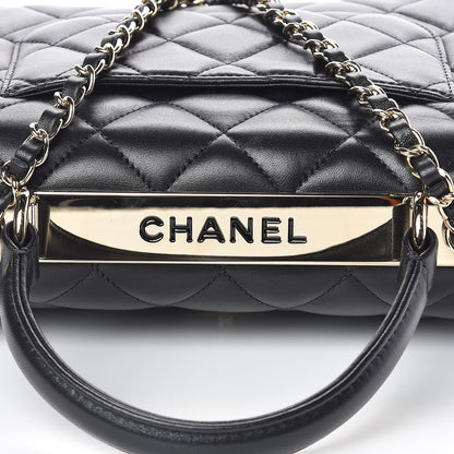 Chanel Lambskin Quilted Small Trendy CC Dual Handle Flap Bag Black 9 of 13