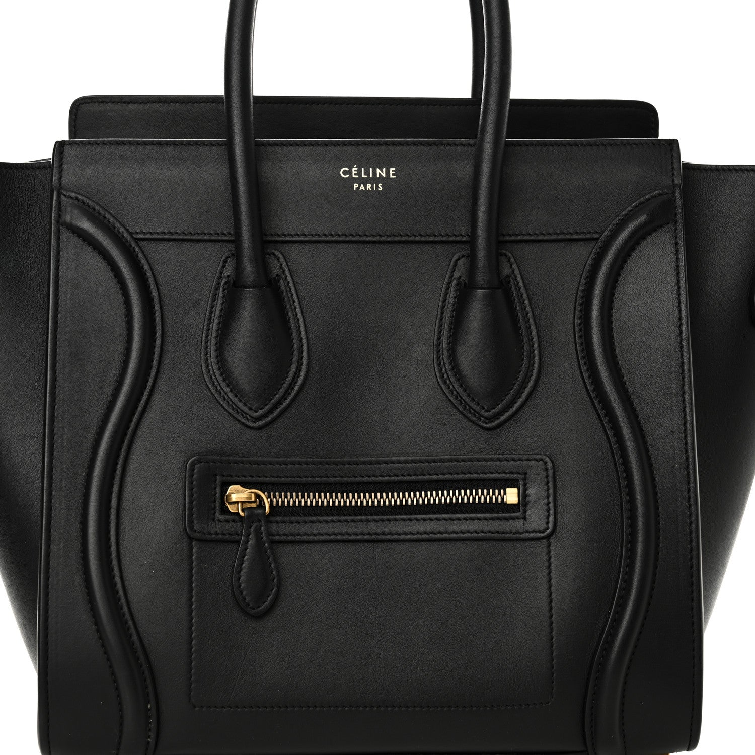 Celine Smooth Calfskin Micro Luggage Black 6 of 8