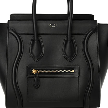 Celine Smooth Calfskin Micro Luggage Black 6 of 8
